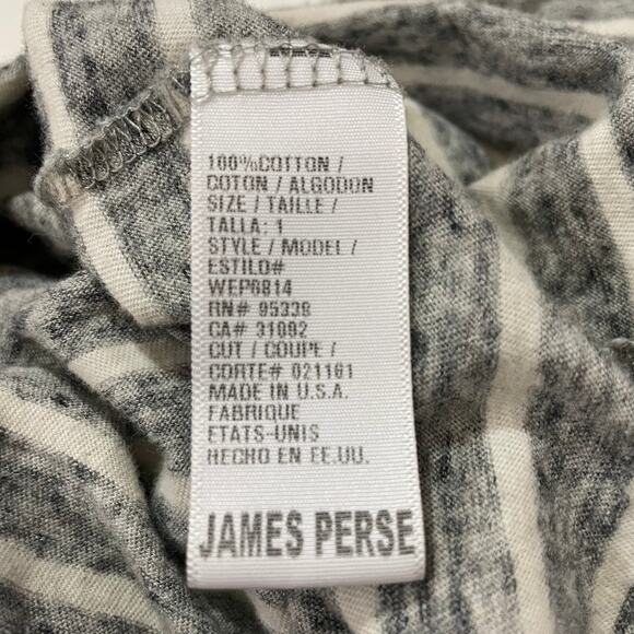 James Perse Striped Tucked Maxi Dress - Gray/White - 1 (Small) - Picture 12 of 13